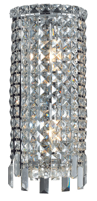 Maxime 2 light Chrome Wall Sconce Clear Royal Cut Crystal