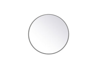 Metal frame round mirror 21 inch in Grey