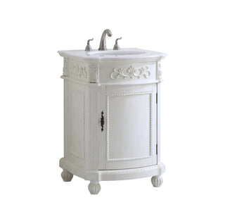 24 In. Single Bathroom Vanity Set In Antique White