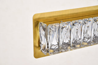 Monroe Integrated LED chip light gold Wall Sconce Clear Royal Cut Crystal