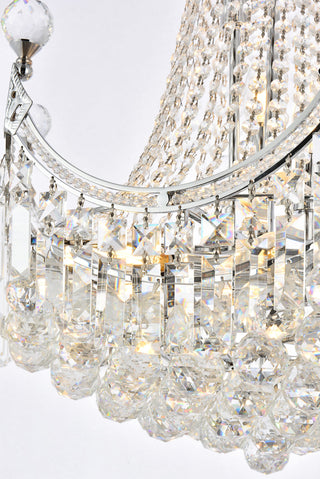 Corona 9 light Chrome Chandelier Clear Royal Cut Crystal