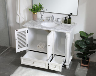 42 inch Single Bathroom Vanity in Antique White