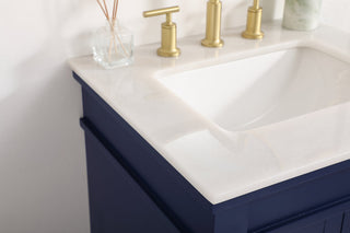 24 inch Single bathroom vanity in blue