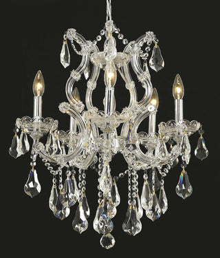 Maria Theresa 6 light Chrome Chandelier Clear Royal Cut Crystal