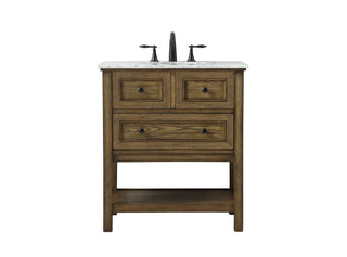 30 inch Single bathroom vanity in driftwood