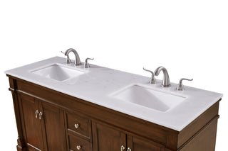 60 In. Single Bathroom Vanity Set In Walnut