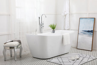 59 inch soaking bathtub in glossy white