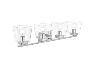 Merrick 4 light Chrome and Clear Bath Sconce