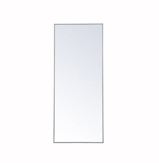 Metal frame rectangle mirror 30x 72 inch in Grey