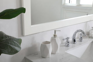 Aqua rectangle vanity mirror 42 inch in White