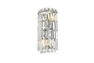 Maxime 2 light Chrome Wall Sconce Clear Royal Cut Crystal