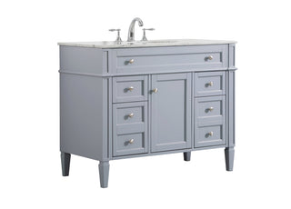 42 inch Single bathroom vanity in grey