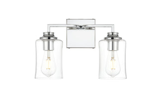 Ronnie 2 light Chrome and Clear Bath Sconce