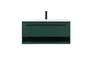 40 inch Single bathroom vanity in green