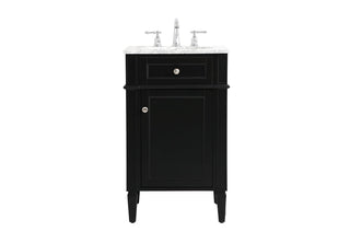 21 inch Single bathroom vanity in black