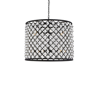 Madison 12 light Matte Black Chandelier Clear Royal Cut Crystal