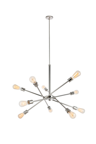 Axel 10 Lights polished Nickel Pendant