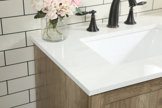 42 inch Single bathroom vanity in natural oak