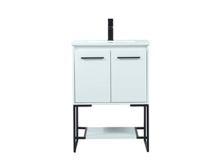 24 inch Single bathroom vanity in white