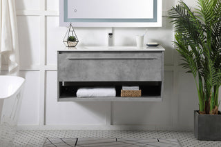 40 inch  Single Bathroom Floating Vanity in Concrete Grey