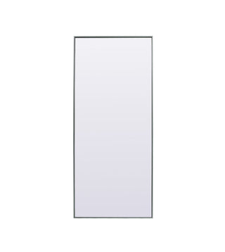 Metal Frame Rectangle Full Length Mirror 30x72 Inch in Silver