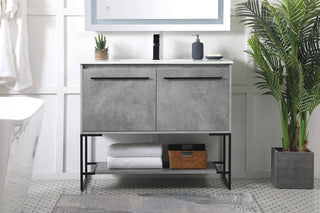 40 inch  Single Bathroom Vanity in Concrete Grey