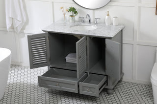 42 inch Single bathroom vanity in grey