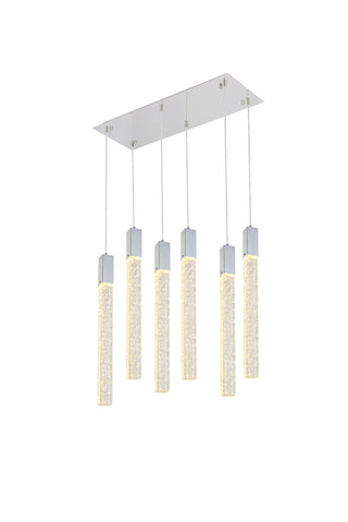 Weston 6 lights pendant in chrome