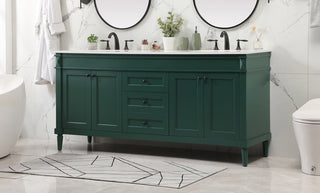 72 inch double bathroom vanity in green