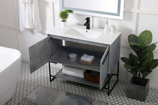 40 inch  Single Bathroom Vanity in Concrete Grey