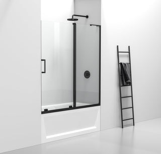 Frameless tub door 60 x 60 Matte Black