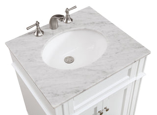 24 In. Single Bathroom Vanity Set In White