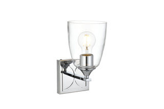 Harris 1 light Chrome and Clear Bath Sconce