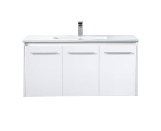 40 inch  Single Bathroom Floating Vanity in White