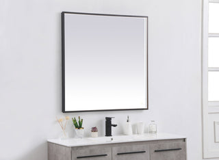 Pier 36x36 inch LED mirror with adjustable color temperature 3000K/4200K/6400K in black