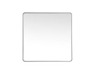 Soft corner metal square mirror 48x48 inch in Silver