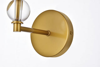 Bethany 1 light bath sconce in brass with white fabric shade