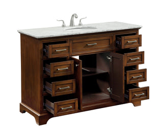 48 In. Single Bathroom Vanity Set In Teak