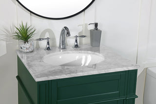 24 inch Single bathroom vanity in green