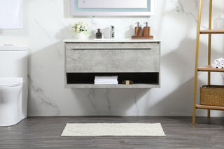 40 inch Single bathroom vanity in concrete grey