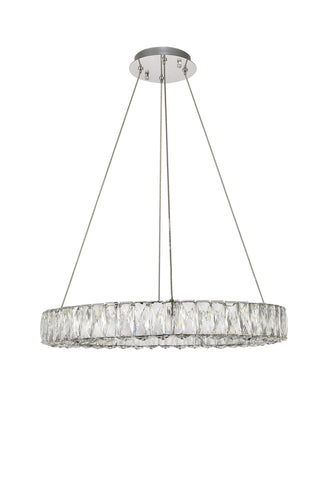 Monroe Integrated LED chip light Chrome Chandelier Clear Royal Cut Crystal