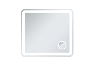 Lux 36in x 40in Hardwired LED mirror with magnifier and color changing temperature 3000K/4200K/6000K