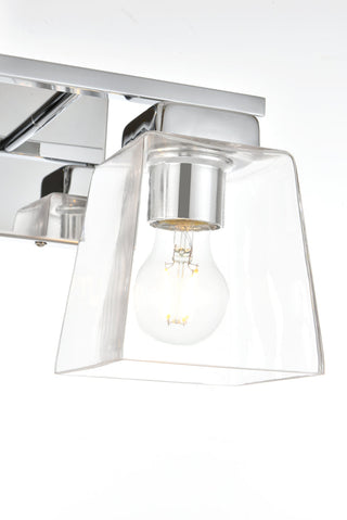 Merrick 2 light Chrome and Clear Bath Sconce