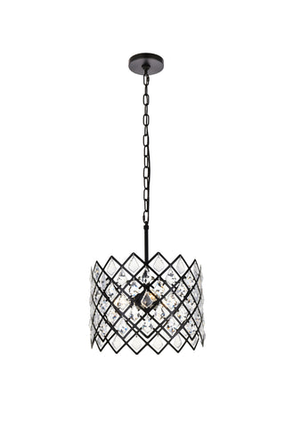 Lyla 13 inch pendant in black