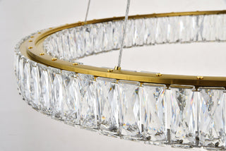 Monroe Integrated LED chip light gold Chandelier Clear Royal Cut Crystal