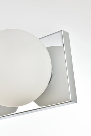 Jaylin 4 light Chrome and frosted white Bath Sconce