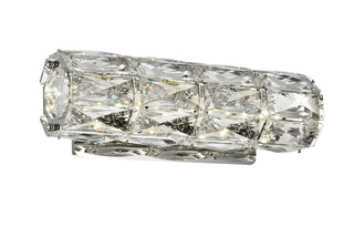 Valetta Integrated LED chip light Chrome Wall Sconce Clear Royal Cut Crystal