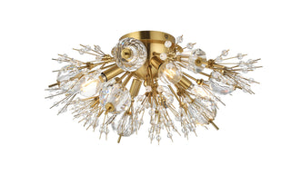 Vera 19 inch crystal starburst wall sconce in gold