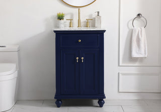 24 inch Single bathroom vanity in blue