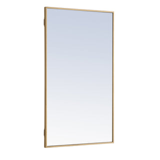 Metal frame Rectangle Mirror 24 inch Brass